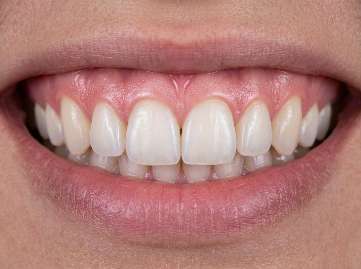 Smile result after whitening and alignment